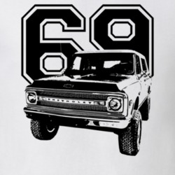 1969 K5 Blazer Three Quarter View With Year Light Color T Shirt