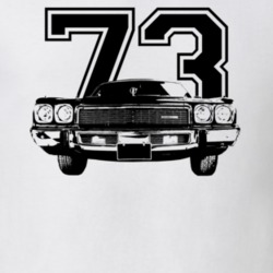 1973 Fury Iii Grill View With Year Light Color T Shirt