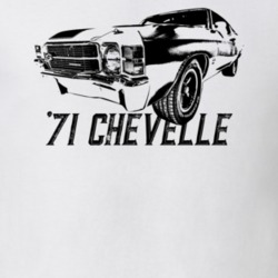 1971 Chevelle Three Quarter View With Model Year Light Color T Shirt