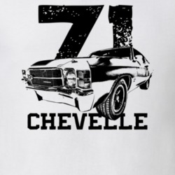 1971 Chevelle Three Quarter View With Year And Model Light Color T Shr