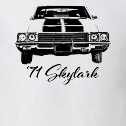 1971 Skylark Grill View With Model Year Light Color T Shirt