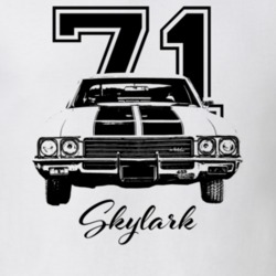 1971 Skylark Grill View With Year And Model Light Color T Shirt