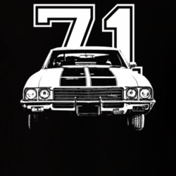 1971 Skylark Grill View With Year Dark Color T Shirt