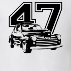 1947 Coupe Three Quarter View With Year Light Color T Shirt