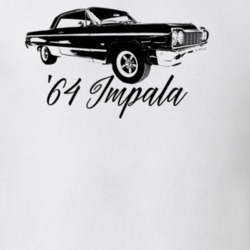 1964 Impala Three Quarter View With Model Year Light Color T Shirt
