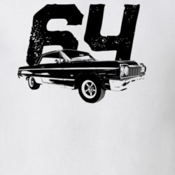 1964 Impala Three Quarter View With Year Light Color T Shirt