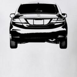 2013 Civic Rear View Light Color T Shirt