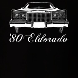 1980 Eldorado Grill View With Model Year Dark Color T Shirt