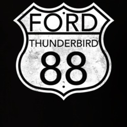 Highway Route Sign 1988 Thunderbird Distressed Dark Color T Shirt