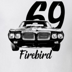 1969 Firebird Grill View With Year And Model Light Color T Shirt