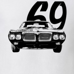 1969 Firebird Grill View With Year Light Color T Shirt