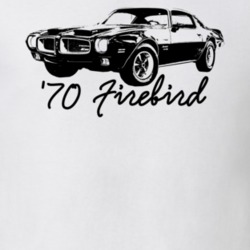 1970 Firebird Three Quarter View With Model Year Light Color T Shirt