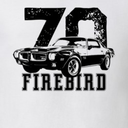 1970 Firebird Three Quarter View With Year And Model Light Color T Shi
