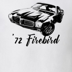 1972 Firebird Three Quarter View With Model Year Light Color T Shirt