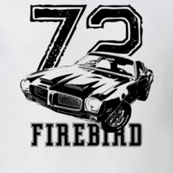 1972 Firebird Three Quarter View With Year And Model Light Color T Shi