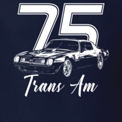 1975 Firebird Trans Am Three Quarter View With Year And Model Dark Col