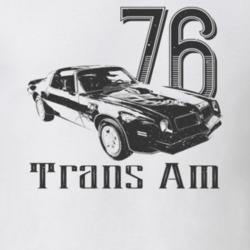 1976 Firebird Trans Am Angle View Vintage Style Light Color T Shirt