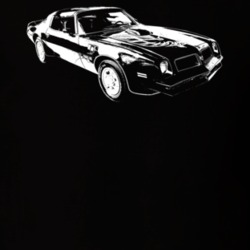 1976 Firebird Trans Am Three Quarter View Dark Color T Shirt