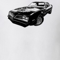1977 Firebird Trans Am Three Quarter View Light Color T Shirt