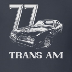 1977 Firebird Trans Am Three Quarter View Vintage Style Dark Color T S