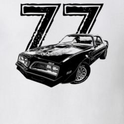 1977 Firebird Trans Am Three Quarter View With Year Light Color T Shir