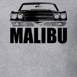 1964 Malibu Grill View With Model Name Sport Grey T Shirt