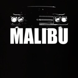1964 Malibu Grill View With Model Name Black T Shirt