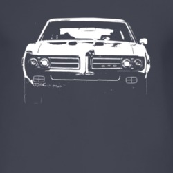 1069 Pontiac GTO Grill View Faded Look Dark T Shirt