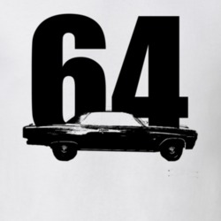 1964 Malibu Side View With Year White T Shirt