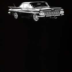 1959 Impala Three Quarter View Dark Color T Shirt