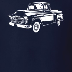 1957 3100 Task Force Truck Angle View Dark Color T Shirt
