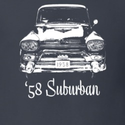 1958 Suburban Grill View With Model Name Dark Color T Shirt