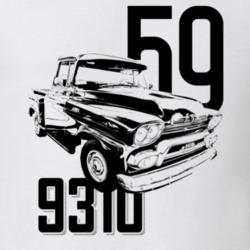 1959 9310 Side Angle With Year And Model Light Color T Shirt