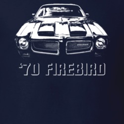 1970 Firebird Grill View With Model Year Dark Color T Shirt