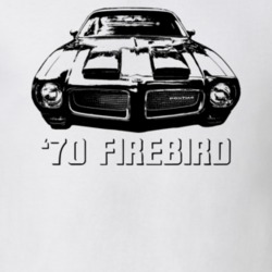 1970 Firebird Grill View With Model Year Light Color T Shirt