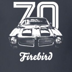 1970 Firebird Grill View With Year And Model Dark Color T Shirt
