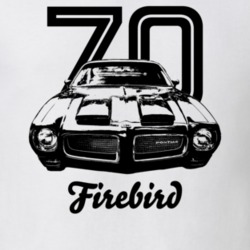 1970 Firebird Grill View With Year And Model Light Color T Shirt
