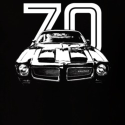 1970 Firebird Grill View With Year Dark Color T Shirt