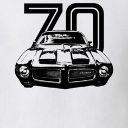 1970 Firebird Grill View With Year Light Color T Shirt