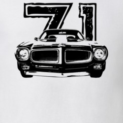 1971 Firebird Grill View With Year Light Color T Shirt
