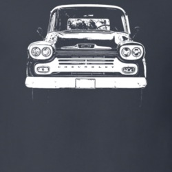1958 Apache 32 Stepside Truck Grill View Dark Color T Shirt