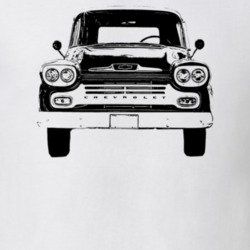 1958 Apache 32 Stepside Truck Grill View Light Color T Shirt