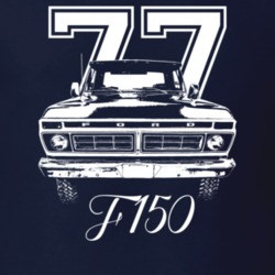 1977 F150 Grill View With Year And Model Dark Color T Shirt