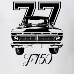 1977 F150 Grill View With Year And Model Light Color T Shirt