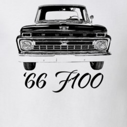 1966 F100 Grill View With Model Year Light Color T Shirt