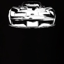 1982 Corvette Grill View Dark Color T Shirt T Shirt