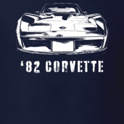 1982 Corvette Grill View With Model Year Dark Color T Shirt T Shirt