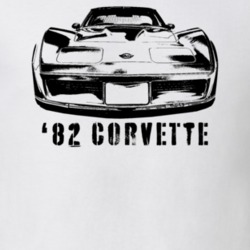 1982 Corvette Grill View With Model Year Light Color T Shirt T Shirt