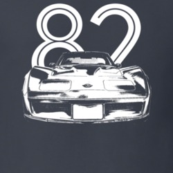1982 Corvette Grill View With Year Dark Color T Shirt T Shirt