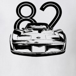 1982 Corvette Grill View With Year T Shirt